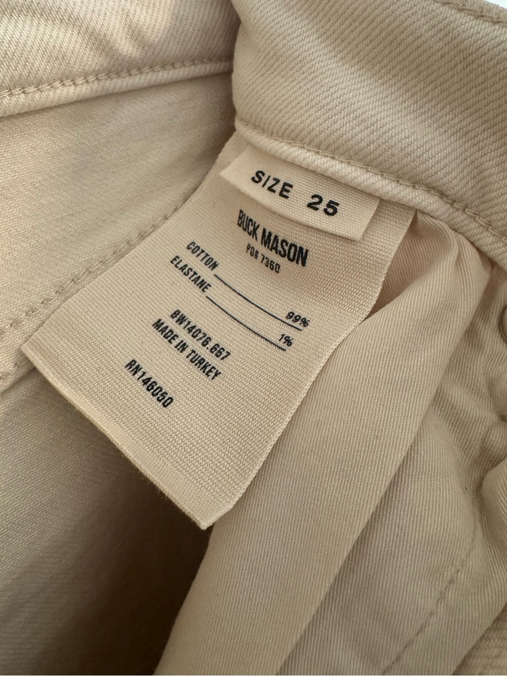 Buck Mason Rider Cream Straight-Leg Jeans - Picture 4 of 4